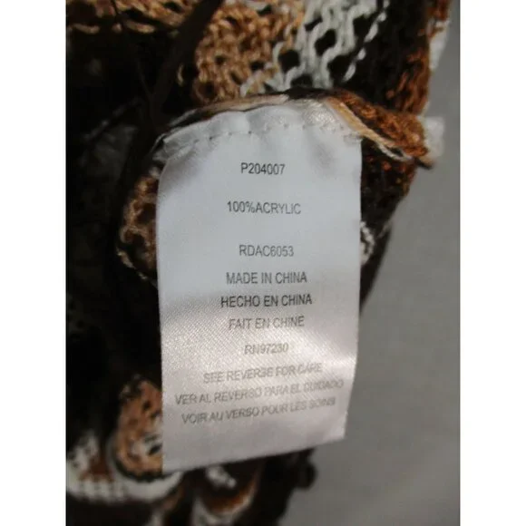 Crochet Chevron Fringe Dress Size M By Almost Famous - Picture 7 of 9